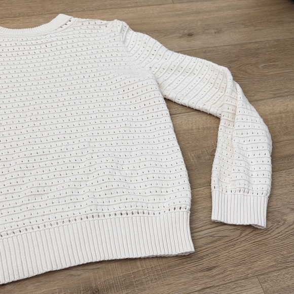 LOFT Cream Sweater Size Medium NWOT Cozy Neutral Knit - Picture 7 of 7